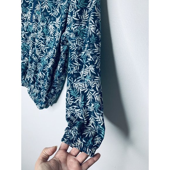 Bette & Court Woman Wind‎ Jacket  Leafs 1/2 Zip Pullover Pockets Size M(0520) - Picture 5 of 8